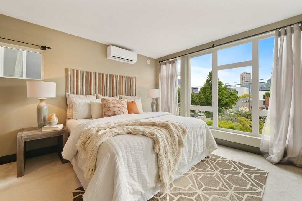 dormitorio de color beige